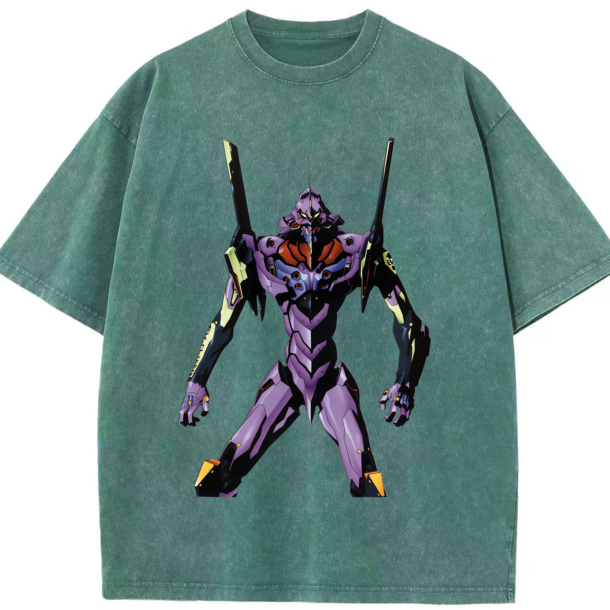 （画像用） EVA 新世紀エヴァンゲリオン 綿100% ヴィンテージ風 半袖Tシャツ（フロントプリント）